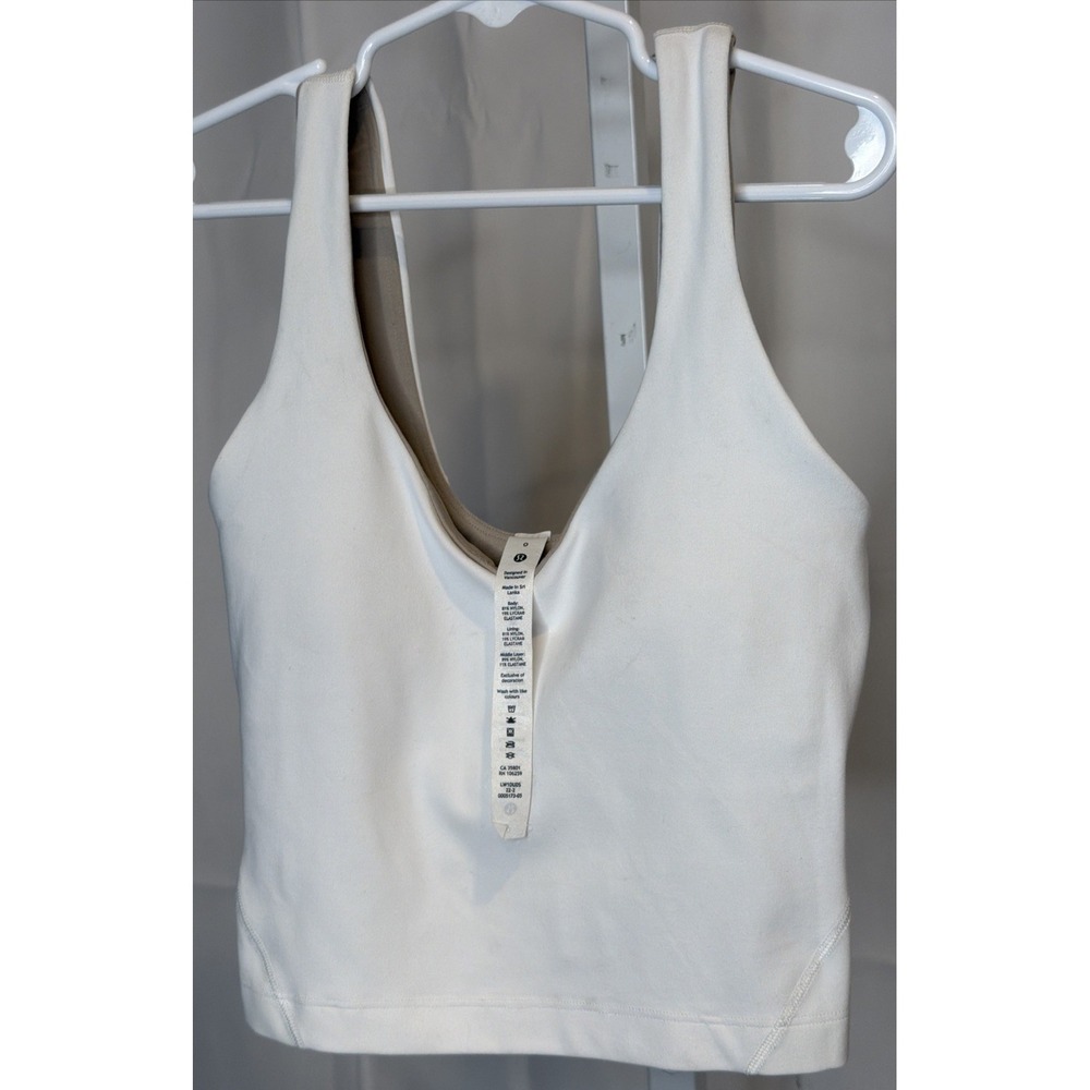 Lululemon Athletica Align Tank Top Cropped - White, Size 0 - Picture 5 of 8